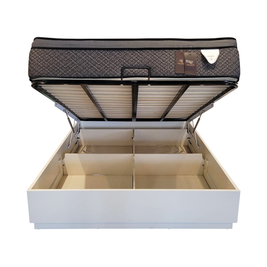 ANGELA White Lift Up Storage Bed
