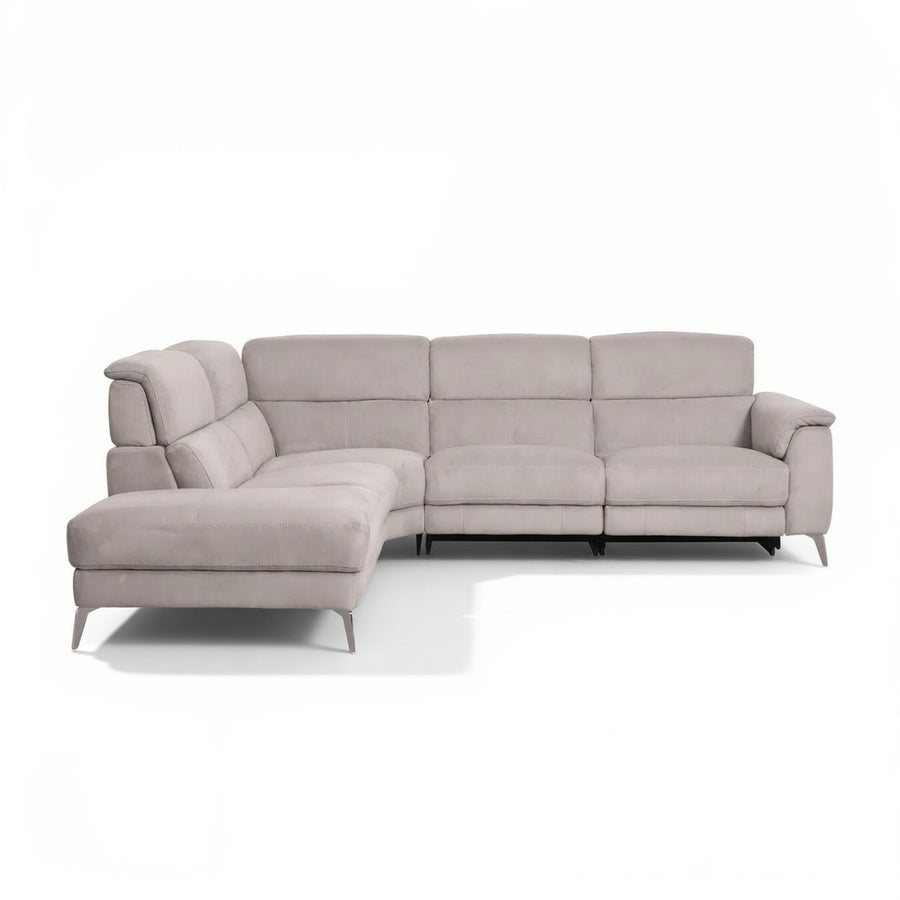 JENNY Power Motion Sectional Fabric Left Grey
