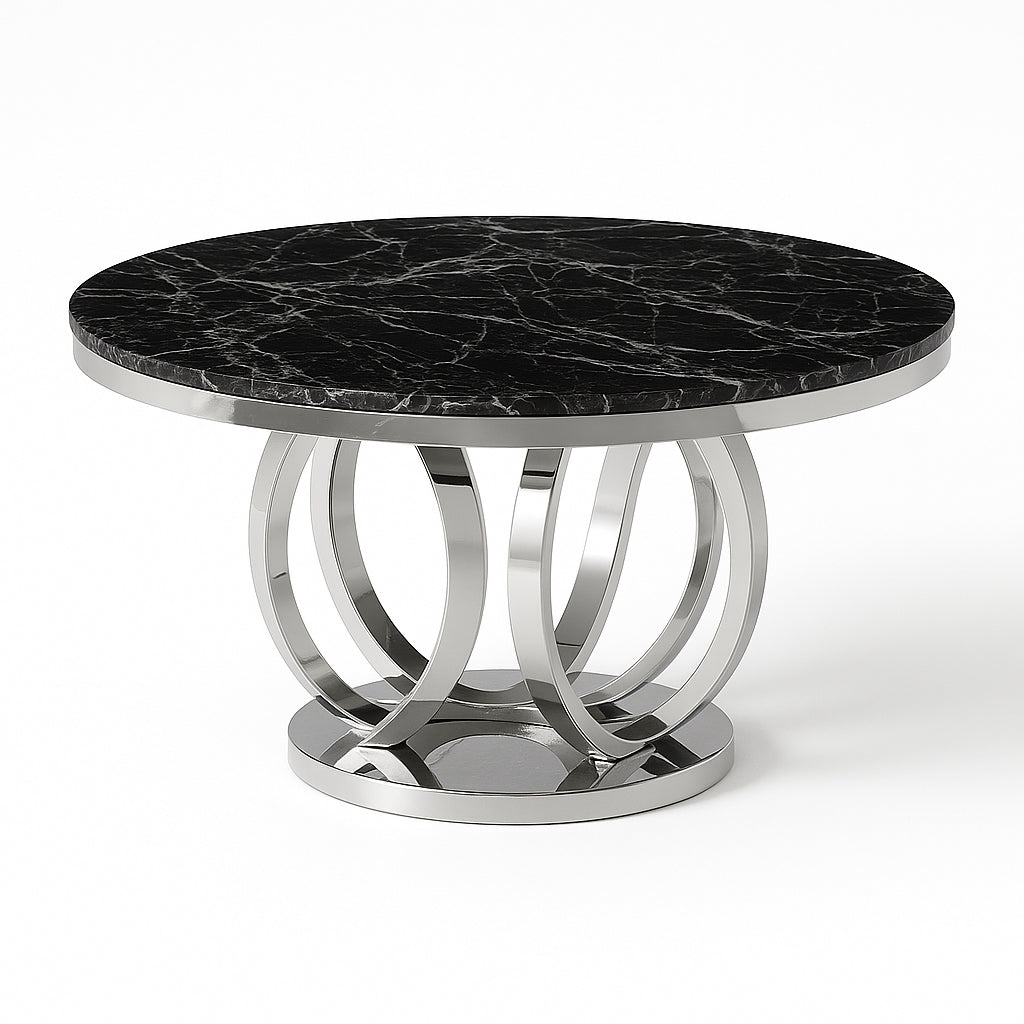 AURELIA Faux Marble Dining Table