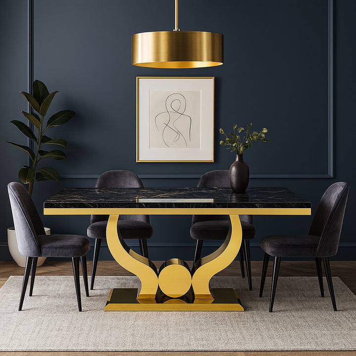 SERAFIN Gold Base Dining Table