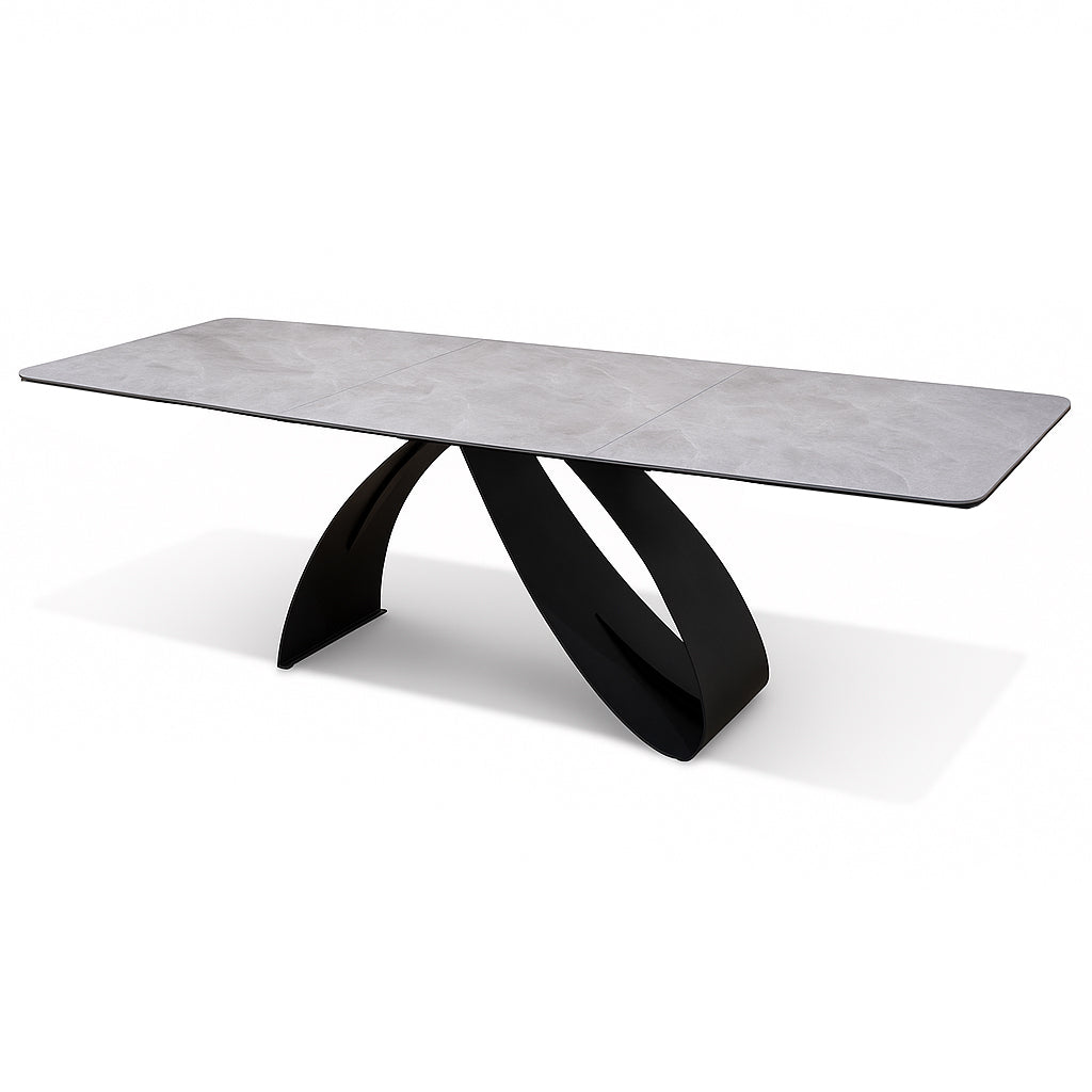 NERIDA 240cm Glacier Grey Extendable Dining Table