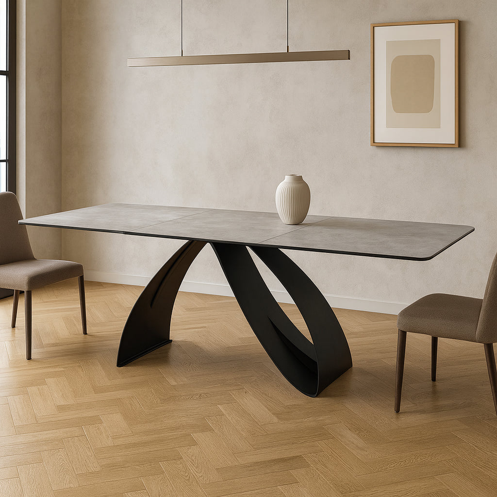 NERIDA 240cm Glacier Grey Extendable Dining Table