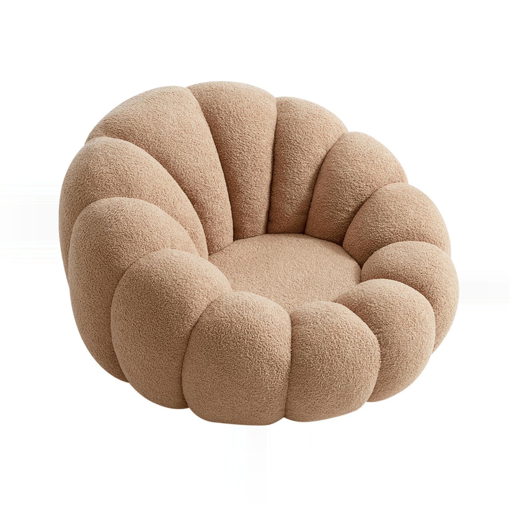 DEEPAK Velvet Pumpkin Chair with Ottoman – Home Quarters Furnishings