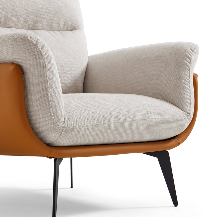 ARIEL Cozy Fabric Accent Chair