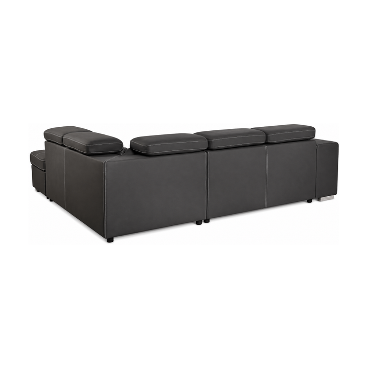 FEDERICA Dark Grey Fabric Sectional Sofabed