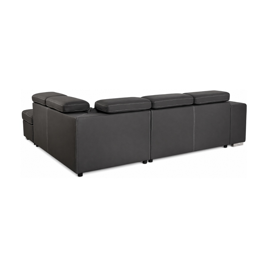 FEDERICA Dark Grey Fabric Sectional Sofabed