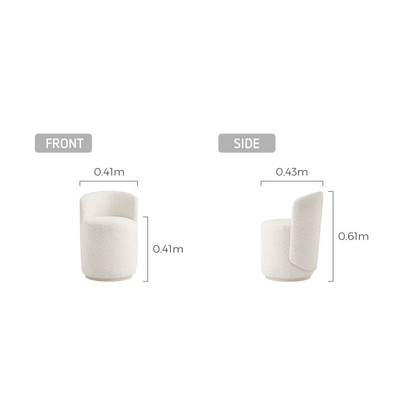 COLETTE Boucle Wool Dressing Stool