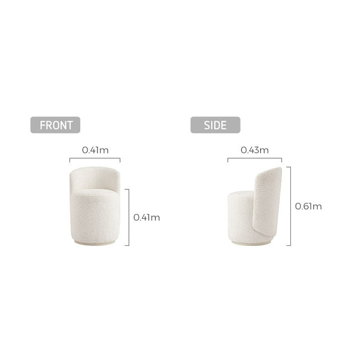 COLETTE Boucle Wool Dressing Stool