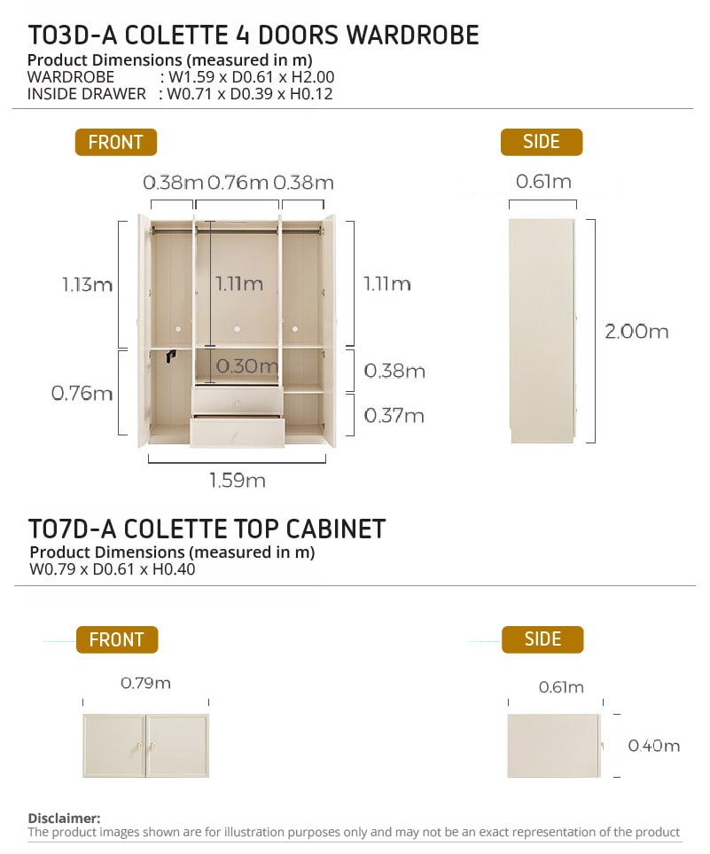 CRETE 4 Door Wardrobe