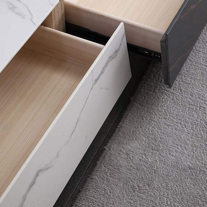 AGIM Black & White Ceramic TV Stand