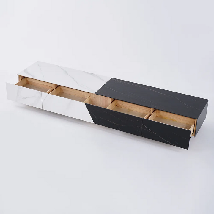 AGIM Black & White Ceramic TV Stand