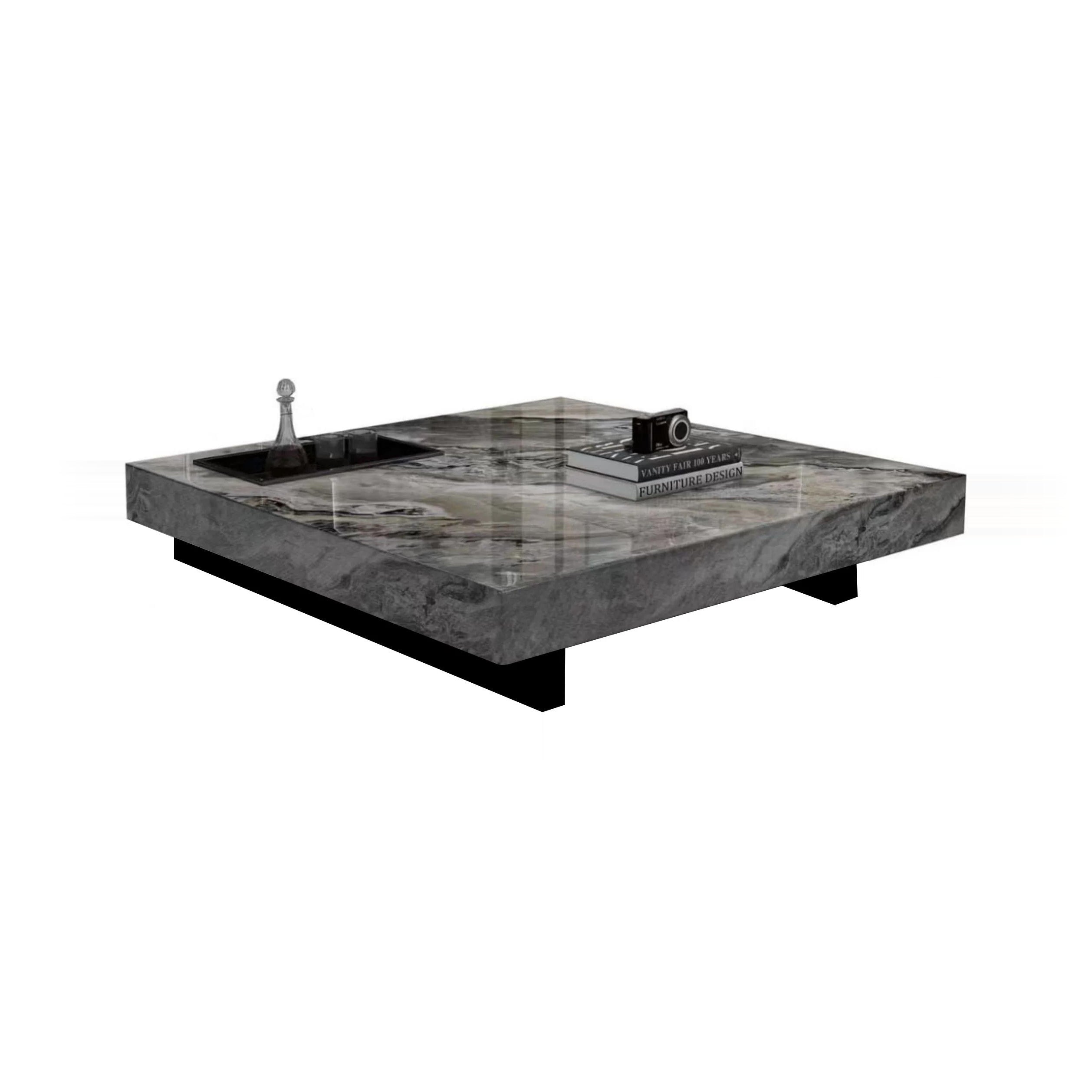 RIVERBEND Tea Box Venice Brown Marble Coffee Table – Home Quarters