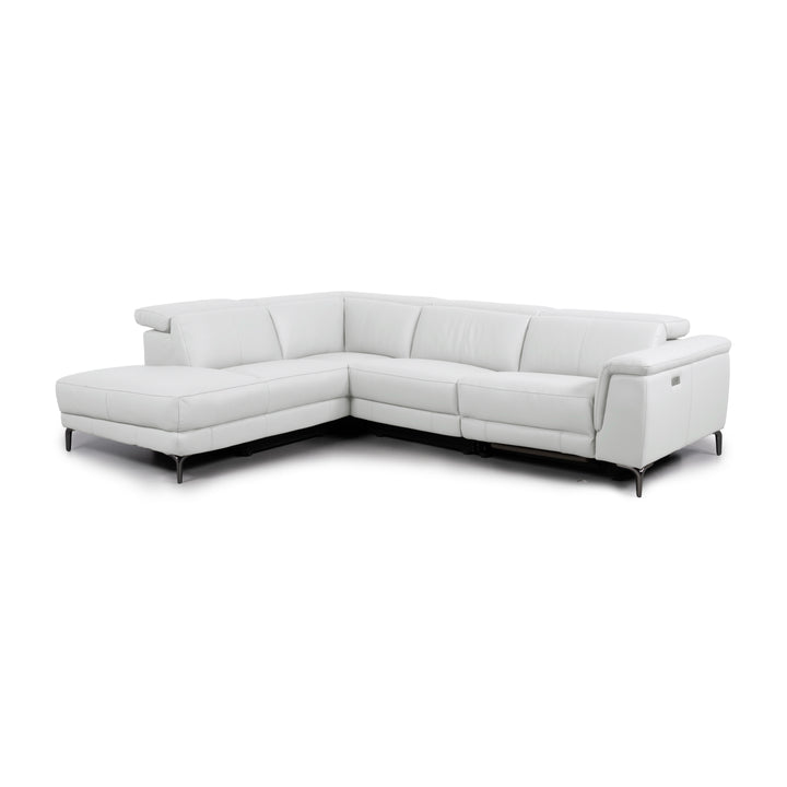 ANDERSON Taupe Leather Sectional Sofa