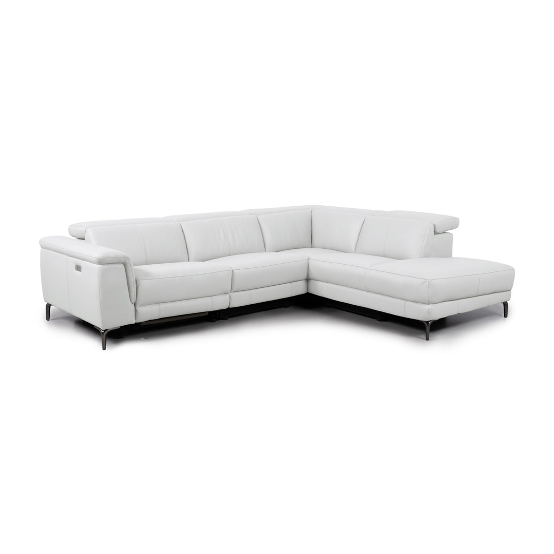 ANDERSON Taupe Leather Sectional Sofa
