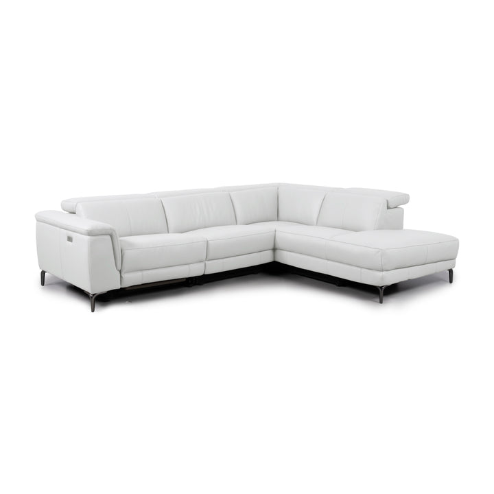 ANDERSON Taupe Leather Sectional Sofa