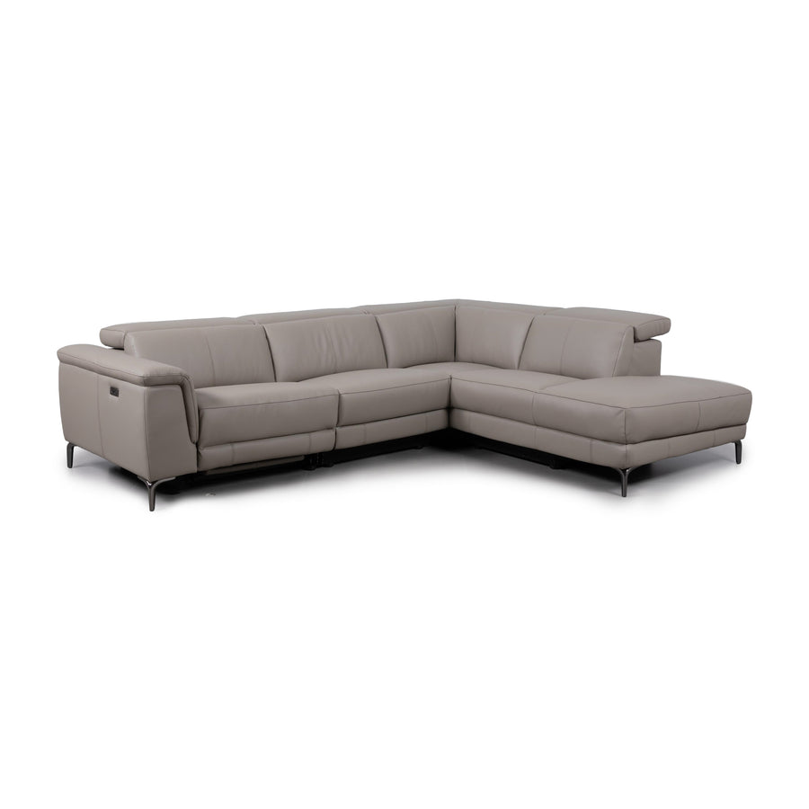 ANDERSON Taupe Leather Sectional Sofa