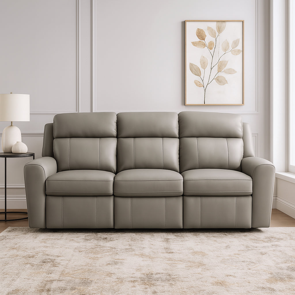ALESSIO Premium Leather Power Reclining Sofa and Chair Set