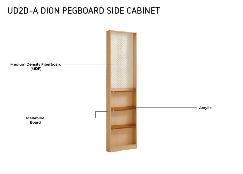 SEVILLE Ultra-Slim Pegboard Cabinet