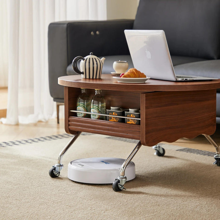 SOKO Walnut Color Height Adjustable Coffee Table