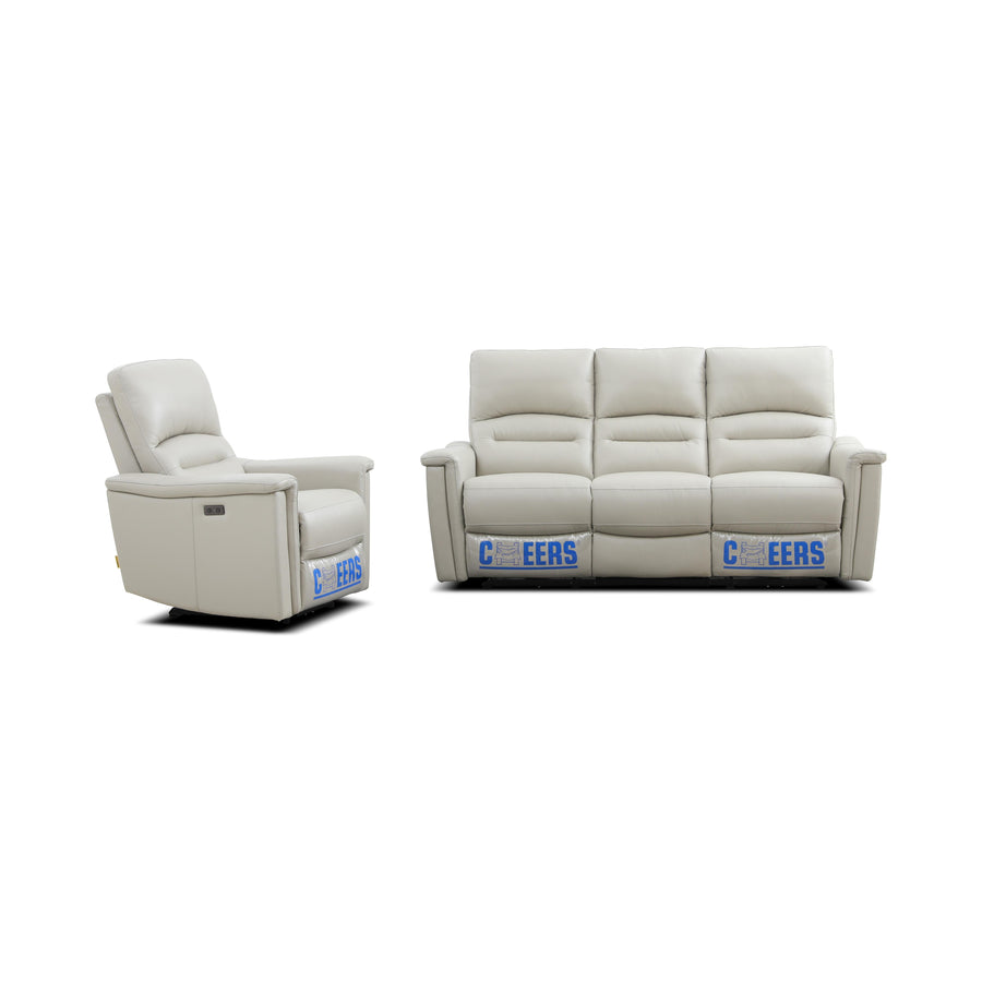 ALEXANDER Leather Power Motion 1 Seater Sofa Cheers