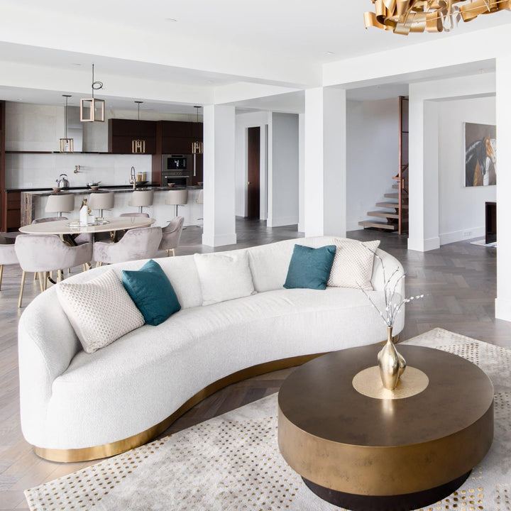 OLIVIA Fabric Curved Sofa