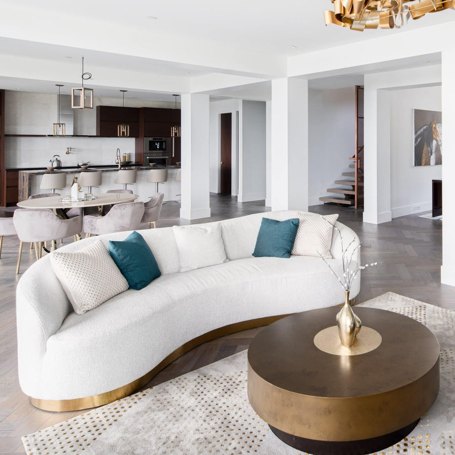 OLIVIA Fabric Curved Sofa