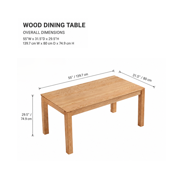 FINNIAN Wood Dining Table
