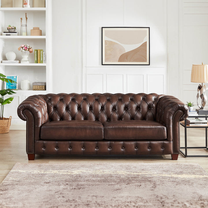 VERSAILLES Brown Leather Sofa Collection