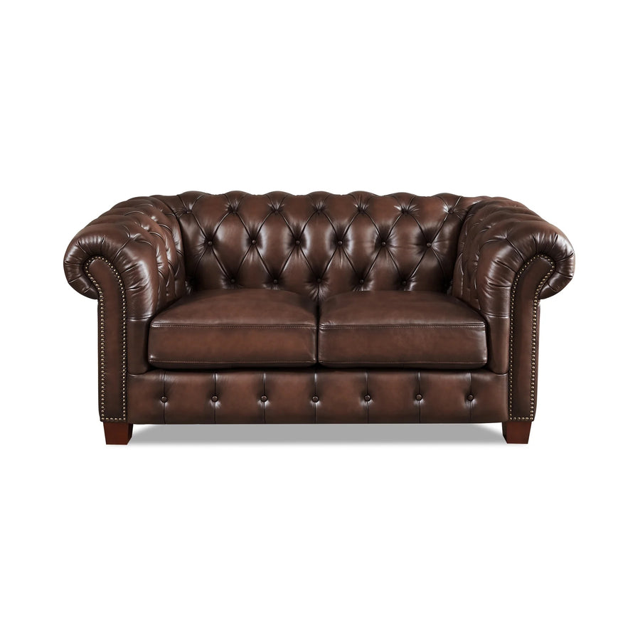 VERSAILLES Brown Leather Sofa Collection 2 Seater