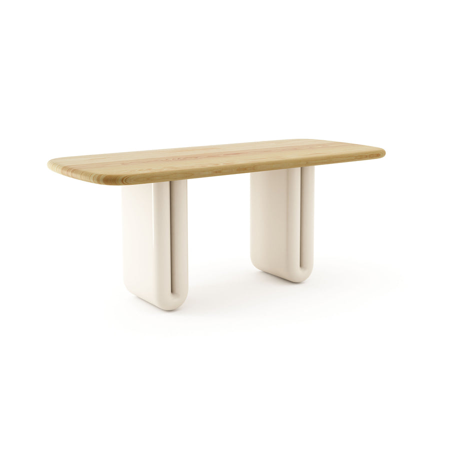 NOAH Ash Wood White Dining Table