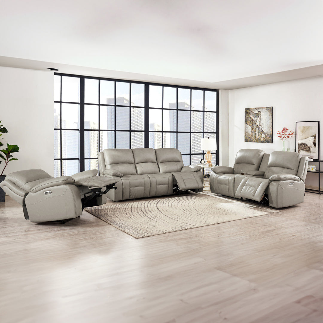 WESTMINISTER Cream Leather Reclining Sofa Collection
