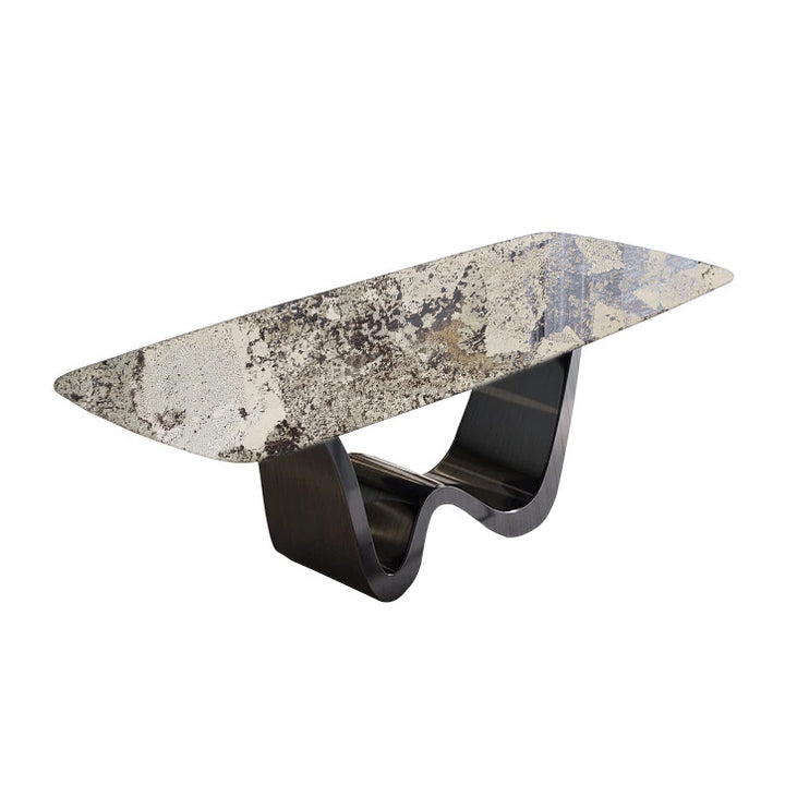 W Shape Marble Dining Table