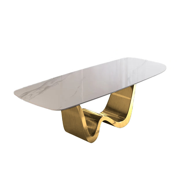 W Shape Marble Dining Table