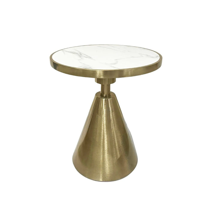 KONE Brushed Gold Ceramic End Table