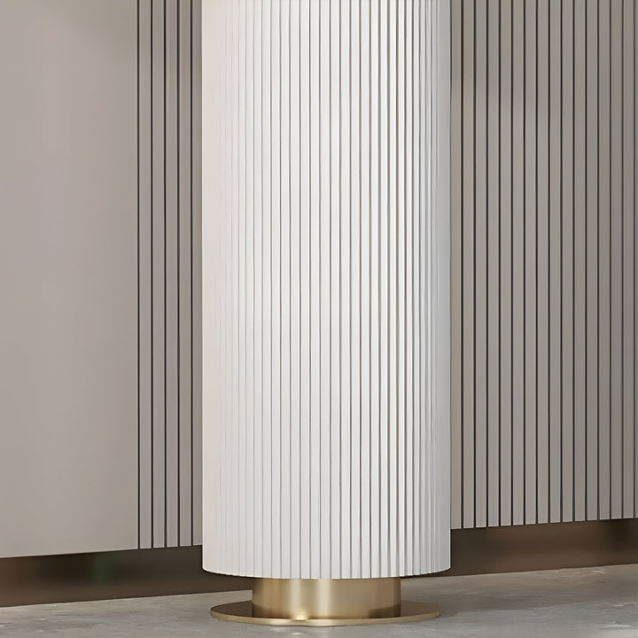 LIORA Gold & White Modern Entryway Console Table