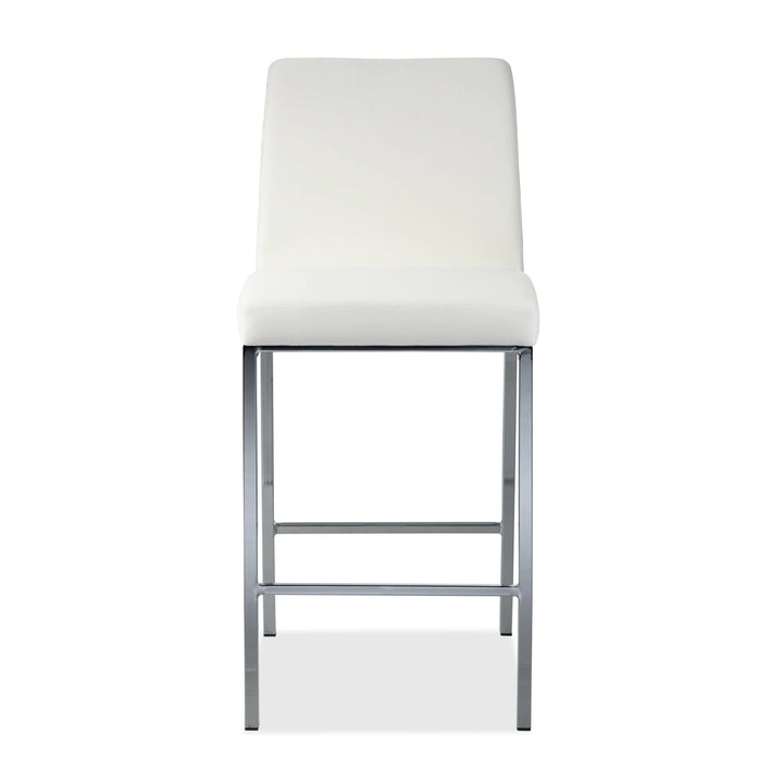 NELLE Chrome Leather Bar Chair