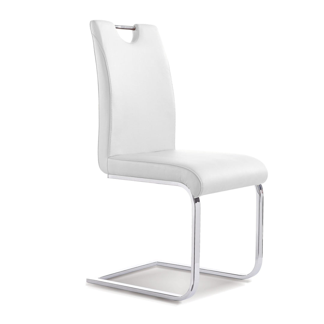 BRUGES Cantilever Dining Chair White