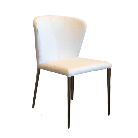 ORCHID Curved Back Dining Chair White
