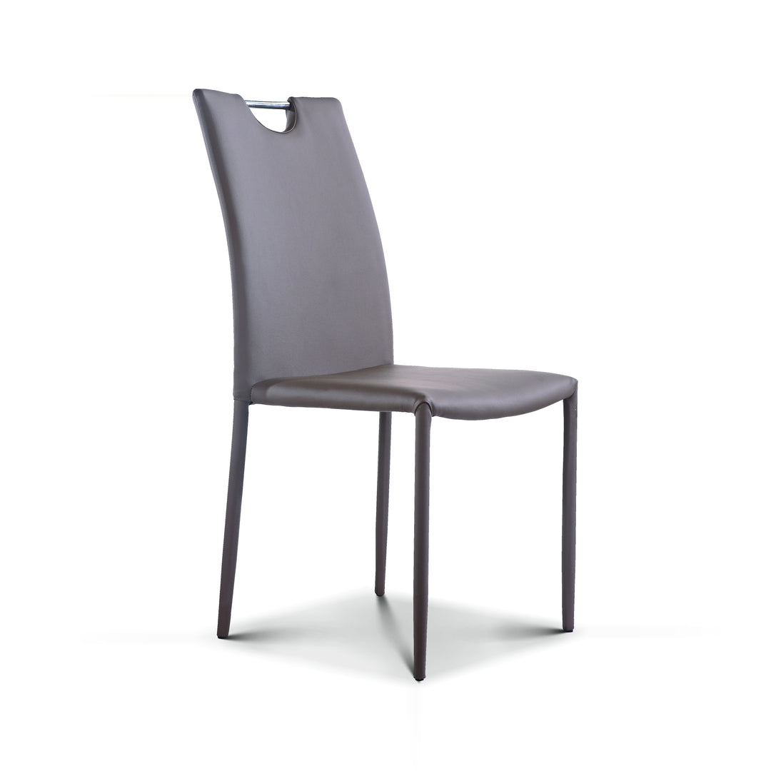 CHRIS Leatherier Dining Chair Gray