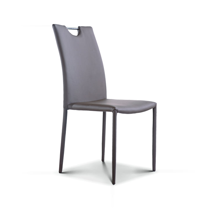 CHRIS Leatherier Dining Chair Gray