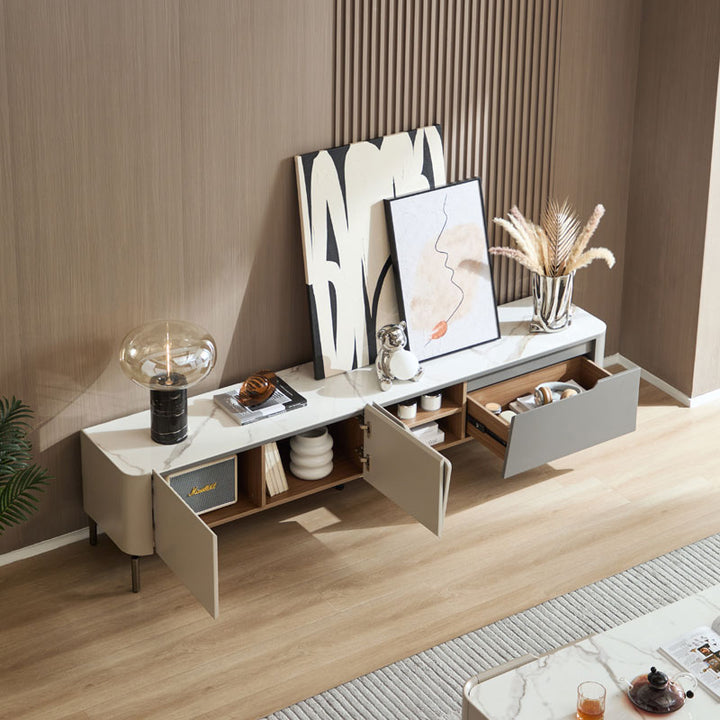 KEEGAN White & Grey 200cm TV Stand