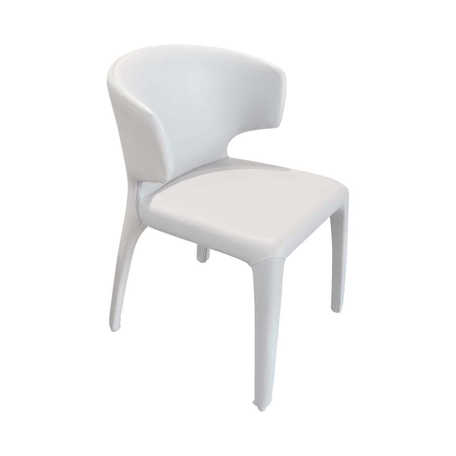 COLIN Curved Back Dining Chair White