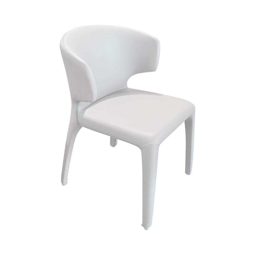 COLIN Curved Back Dining Chair White