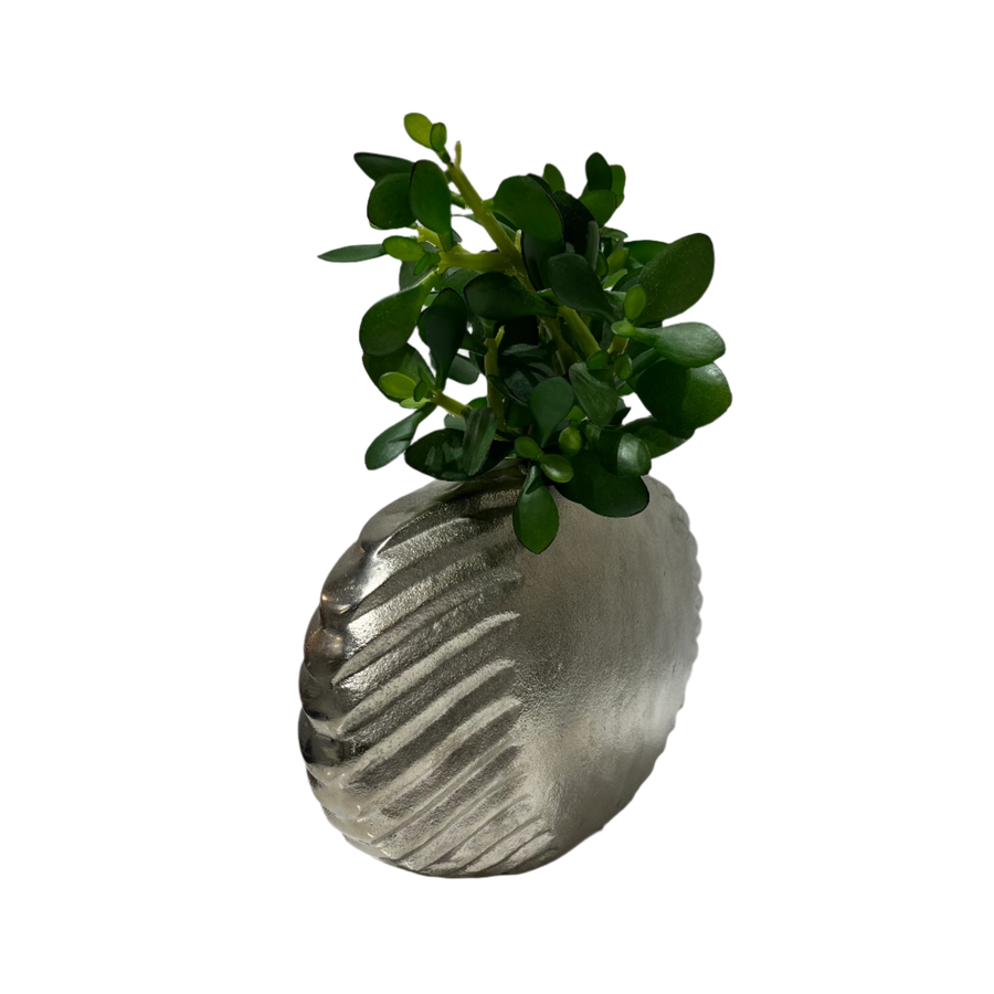 Metallic Silver Vase (Medium)