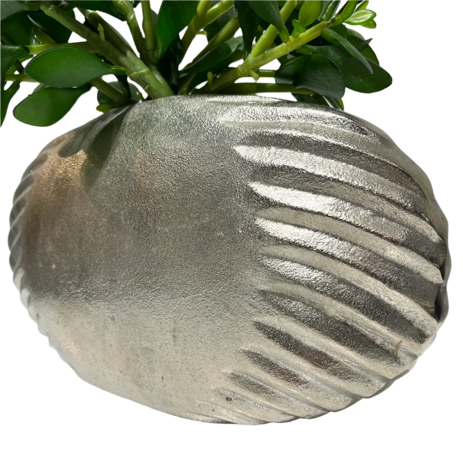 Metallic Silver Vase (Medium)
