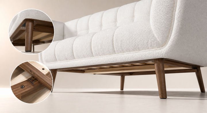 BEATRICE Fabric Three Seater Sofa