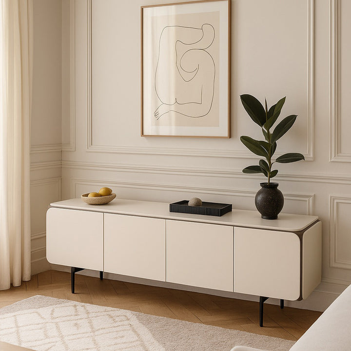 AFONSO Matte Cream TV Stand