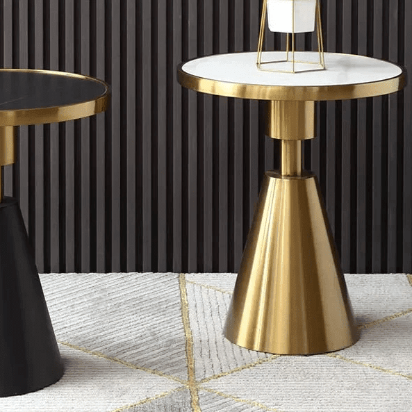 KONE Brushed Gold Ceramic End Table