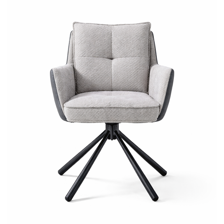 ALIANA  Light Grey Linen Dining Chair