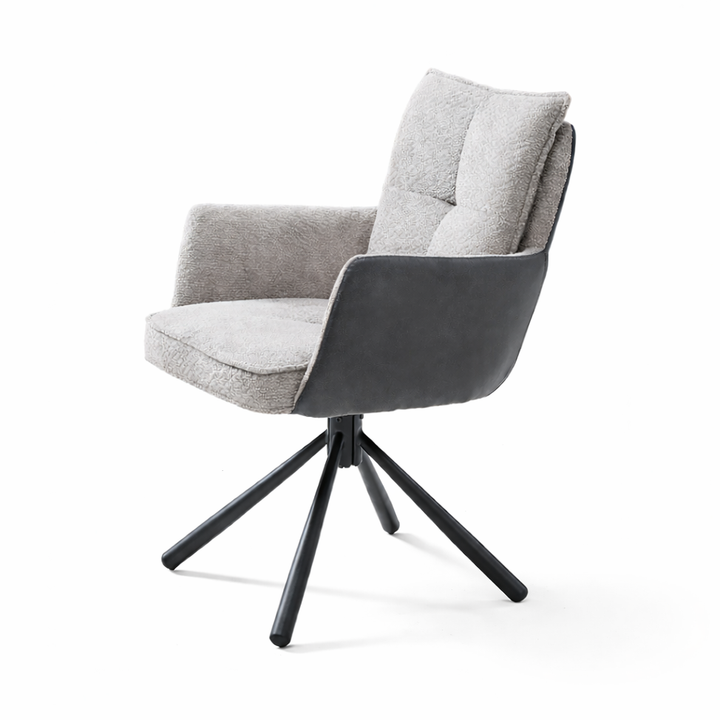 ALIANA  Light Grey Linen Dining Chair